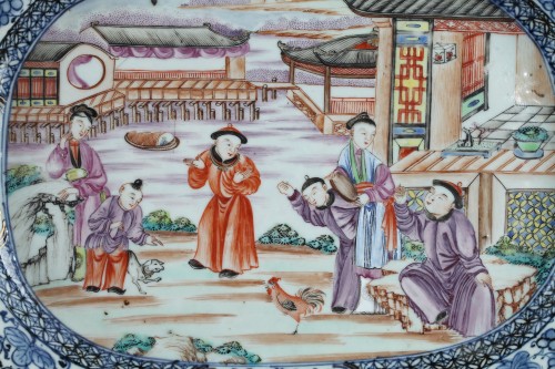 CHINA : Qianlong rectangular dish . 18th century - 