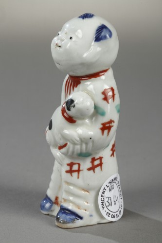 Porcelain & Faience  - Japanese wistle in the shape of a little boy, porcelain end of 18th century