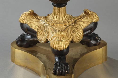 Paire of candlesticks, bronze early 19th century - 