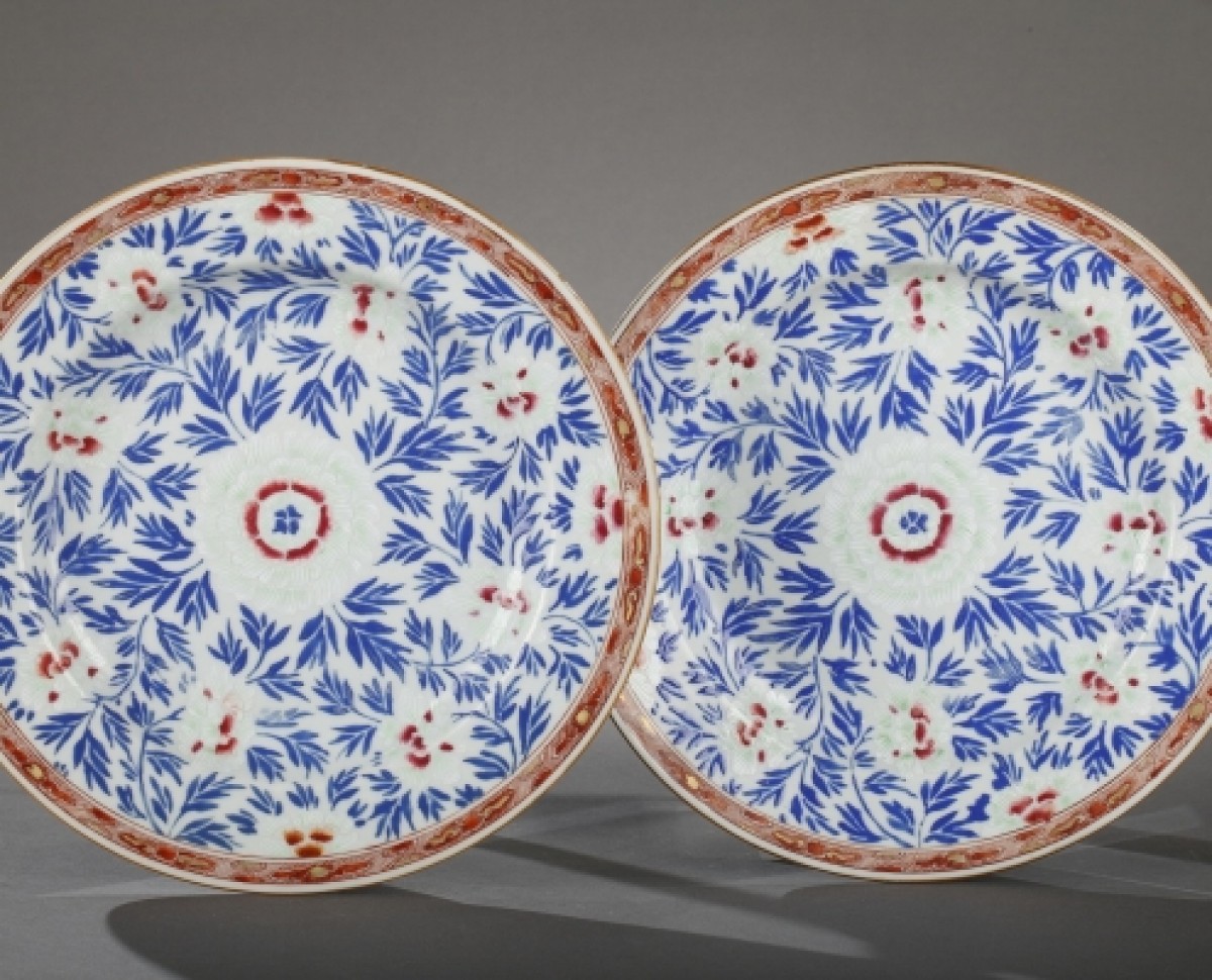 Exportware pair of porcelain plates Yongzheng 1723 - 1735 - Ref.79147