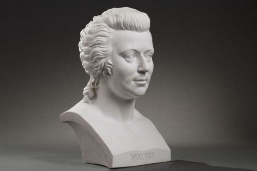 KPM Berlin - 19th century Mozart biscuit bust - Porcelain & Faience Style 