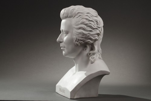 KPM Berlin - 19th century Mozart biscuit bust - 