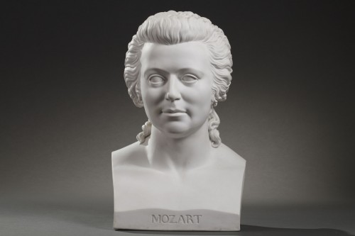  - KPM Berlin - 19th century Mozart biscuit bust