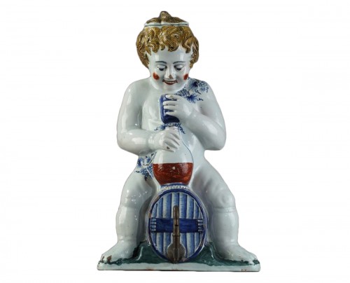 Lille, faience fontain depicting Bacchus, mid 18th century