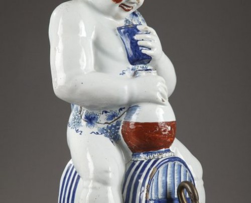 Porcelain & Faience  - Lille, faience fontain depicting Bacchus, mid 18th century