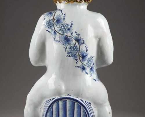 Lille, faience fontain depicting Bacchus, mid 18th century - 