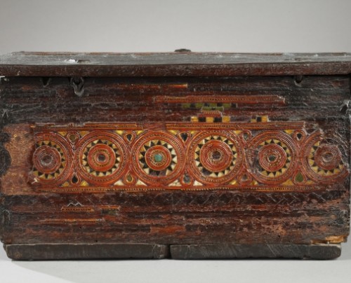 AL-ANDALUS – ESPAGNE : Very rare wooden box. 15th century. - 