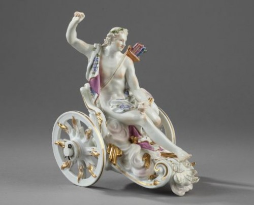 MEISSEN : Porcelain group depicting Apollon. Mid 18th century circa 1755 - Porcelain & Faience Style 