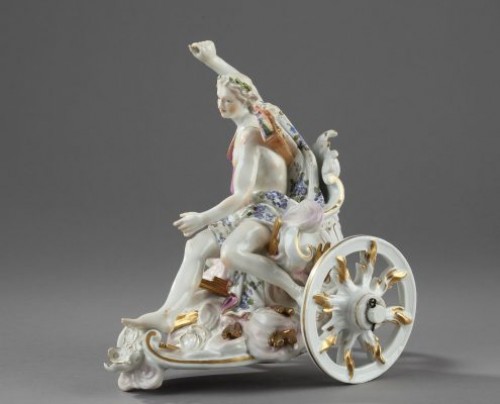 Porcelain & Faience  - MEISSEN : Porcelain group depicting Apollon. Mid 18th century circa 1755