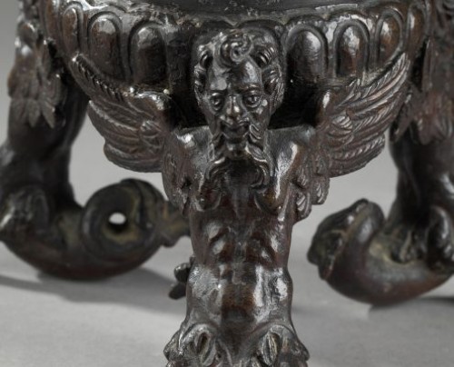 <= 16th century -  Tripod inkwell in bronze, Venice or Padua late 16th century