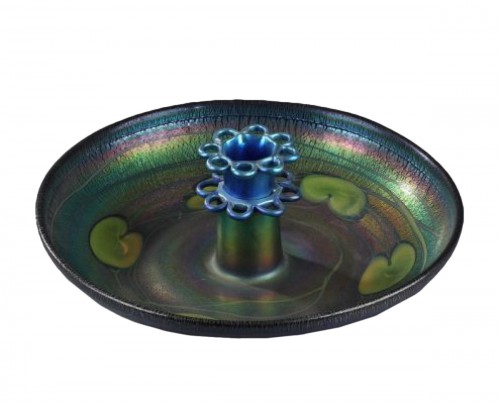 Glass dish, signed Tiffany New YorkEarly 20th century