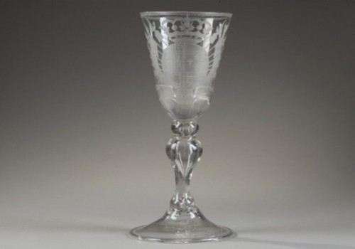 Glass & Crystal  - Glass with the coats of arms of the Duc of Brunwick-Luneburg 18th century