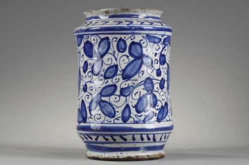 Large apothicary Albarello Faenza Early 16th century - Porcelain & Faience Style 