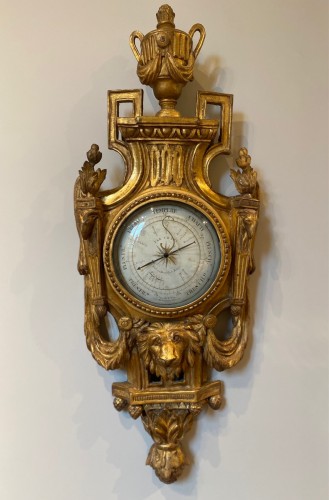 Louis XVI Giltwood Barometer - Decorative Objects Style 