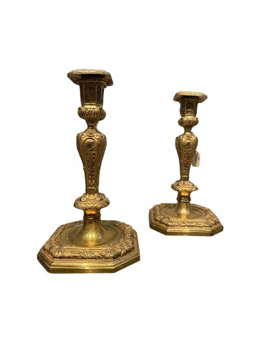 Pair of Louis XIV candlesticks