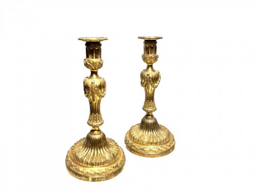 Paire de flambeaux Louis XVI