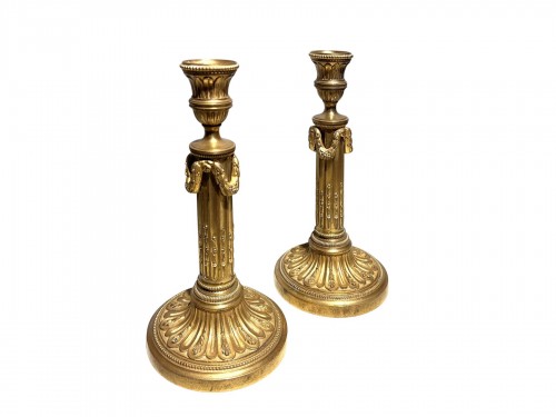 Paire de flambeaux Louis XVI