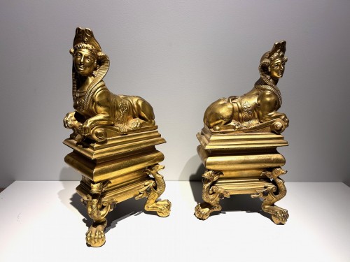 Paire de chenets Régence - Objet de décoration Style 