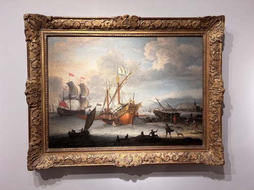 Marine signée Laureys a Castro (1644 -1700) - Tableaux et dessins Style 