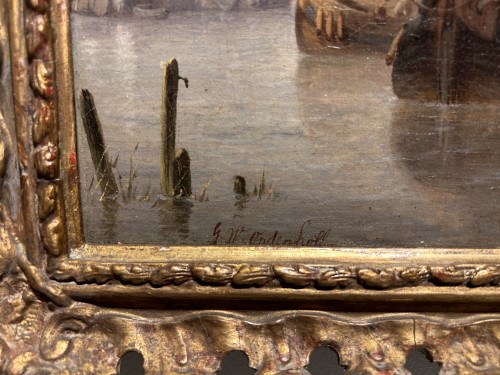 Tableaux et dessins  - Marine signée Opdenhoff (1807-1873)