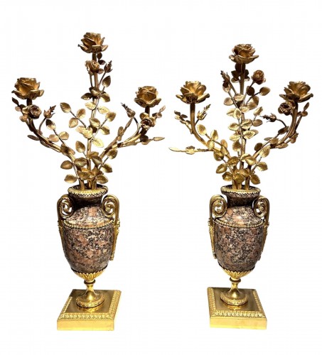 Paire de candélabres Louis XVI