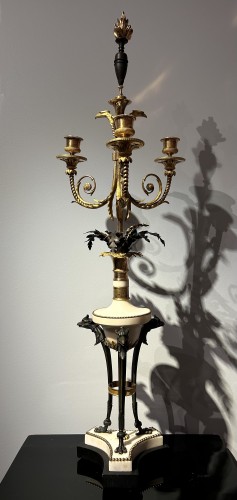 Paire de grands candélabres Louis XVI - Galerie Theunissen & de Ghellinck