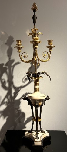 Paire de grands candélabres Louis XVI - 