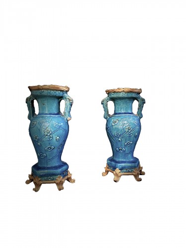 Paire de vases en céramique chinoise