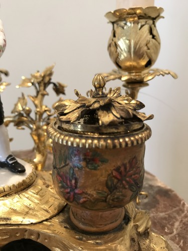 Encrier d'époque Louis XV en bronze doré - Objet de décoration Style Louis XV