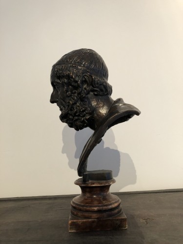 Buste en bronze représentant Homère - Sculpture Style 