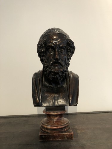 Buste d'Homère, Italie fin XVIIe siècle - Galerie Theunissen & de Ghellinck