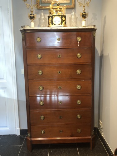 Louis XVI mahogany Semainier - 