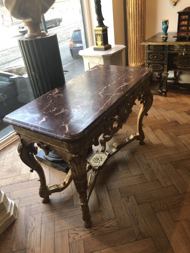 French Regence giltwood game table - Furniture Style 