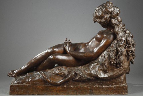Sculpture Sculpture en Bronze - Bacchante endormie - Prosper D'EPINAY (1836-1914)