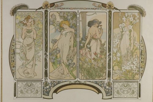 Les Fleurs - Alphonse MUCHA (1860-1939) - Gravures et livres anciens Style Art nouveau
