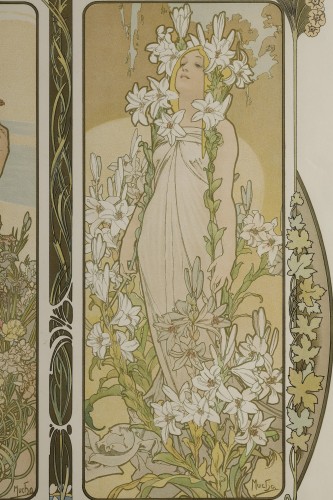 Les Fleurs - Alphonse MUCHA (1860-1939) - Art nouveau