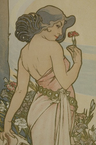 Antiquités - Flowers - Alphonse MUCHA (1860-1939)