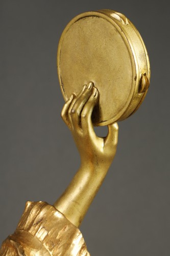 Tambourine Dancer - Agathon Léonard (1841-1923) - Sculpture Style Art nouveau