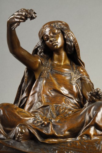 Jeune fille de Bou-Saada - Louis-Ernest BARRIAS (1841-1905) - Sculpture Style Art nouveau