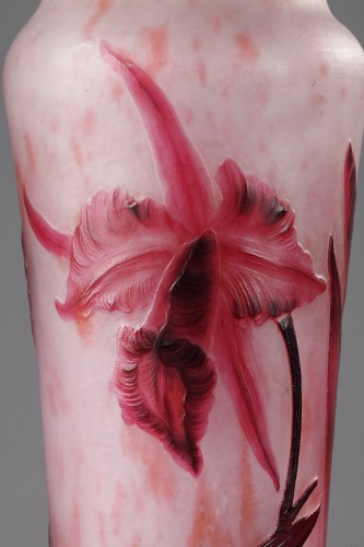 20th century - Vase with Cattleyas - Daum