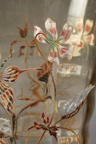 &quot;Cristallerie&quot; with Butterfly - GALLE Emile (1846-1904) - Glass & Crystal Style Art nouveau