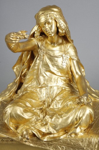 Jeune fille de Bou-Saada - Louis-Ernest BARRIAS (1841-1905) - Sculpture Style Art nouveau
