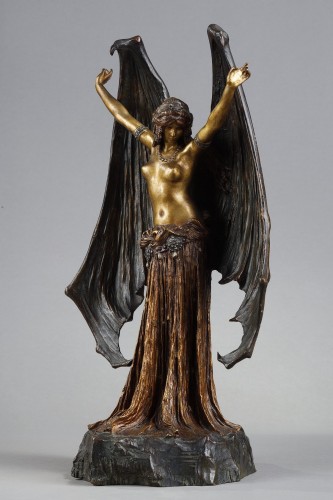 La Chauve-Souris - Agathon Léonard (1841-1923) - Sculpture Style Art nouveau