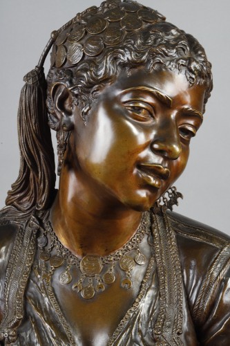 Bust of an Oriental Woman - Emile Guillemin (1841-1907) - Sculpture Style Napoléon III