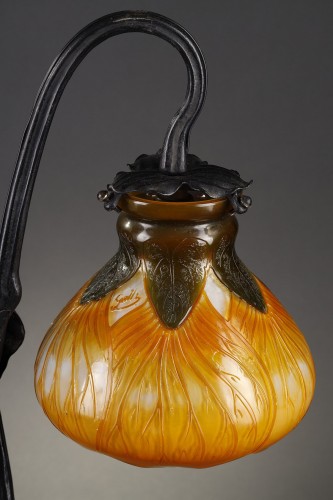 Lamp with velvetleaf flowers - Emile GALLE (1846-1904) - 