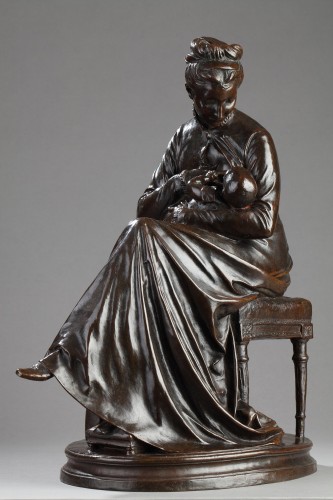 Sculpture Sculpture en Bronze - Maternité - Jules DALOU (1838-1902)