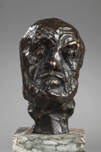 Petite tête de l'Homme au nez cassé - Auguste RODIN (1840-1917) - Sculpture Style 