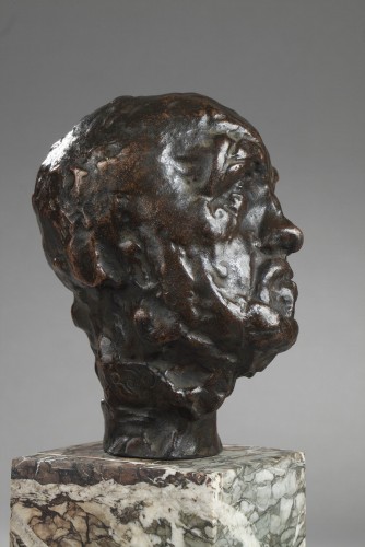 Petite tête de l'Homme au nez cassé - Auguste RODIN (1840-1917) - Galerie Tourbillon
