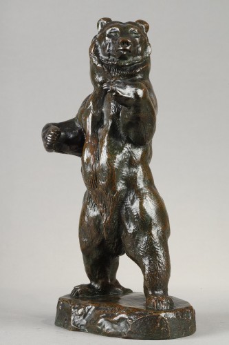 Sculpture Sculpture en Bronze - L'Ours debout n°2 - Antoine-Louis BARYE (1796-1875)