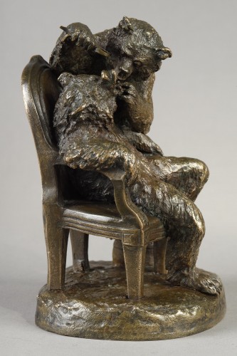 Sculpture Sculpture en Bronze - Ours Dentiste - Christophe FRATIN (1801-1864)